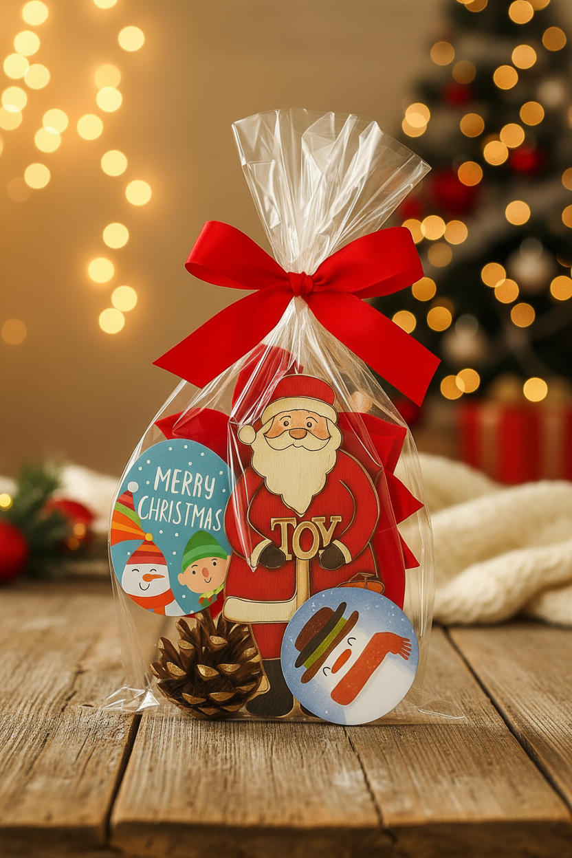 N35 Mini sac cadeau Noël Festif