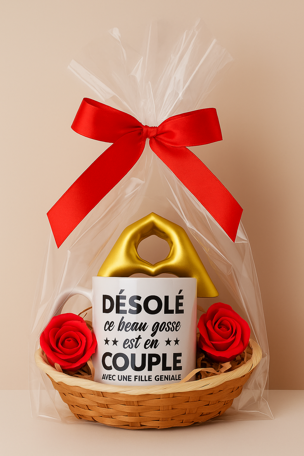 N22 ❤️ Coffret “Désolé ce beau gosse est en couple” – Édition Amour & Élégance